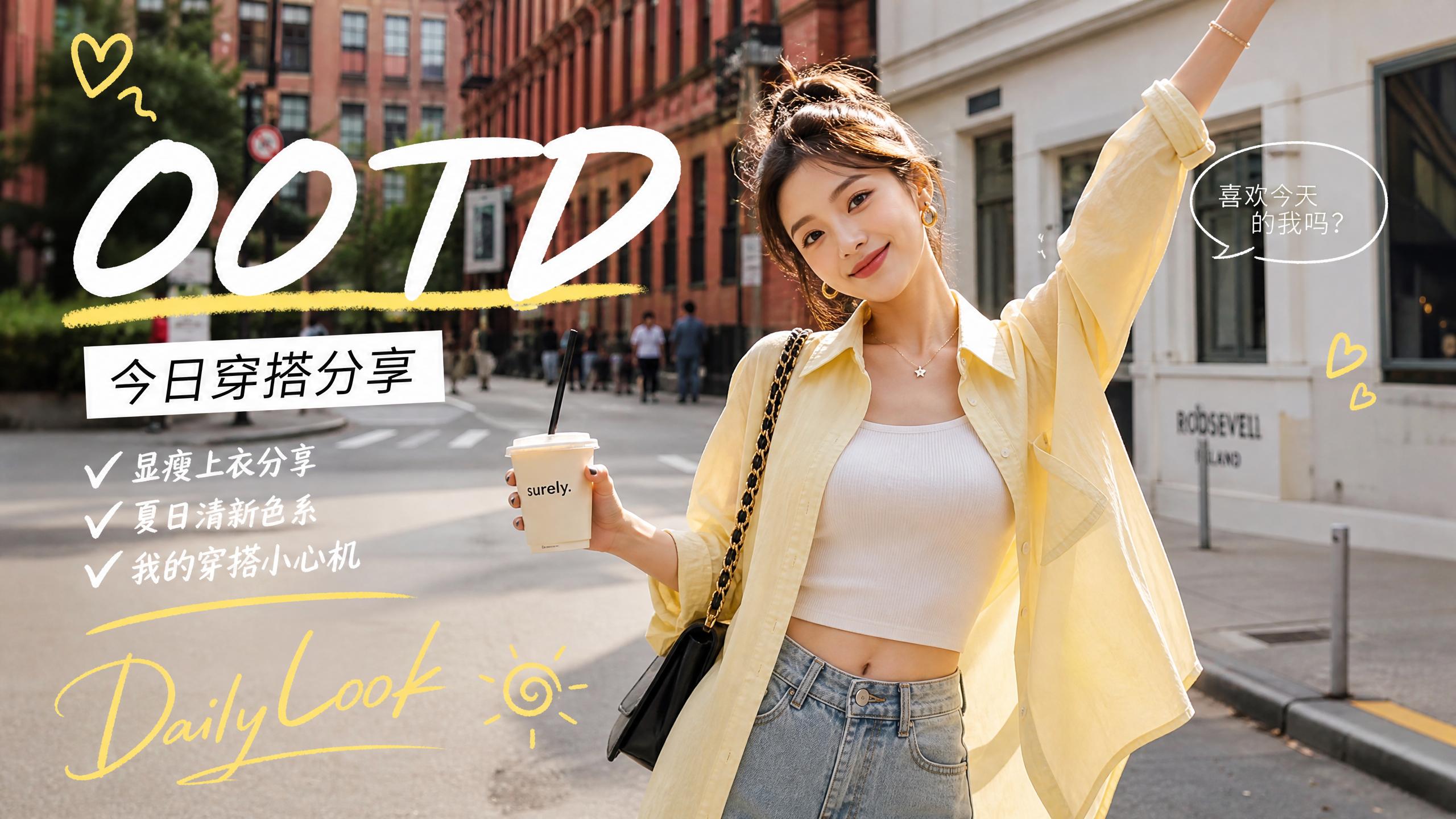 糖心vlog 【时尚视频分享】OOTD今日穿搭分享，夏日清新色系显瘦上衣搭配技巧